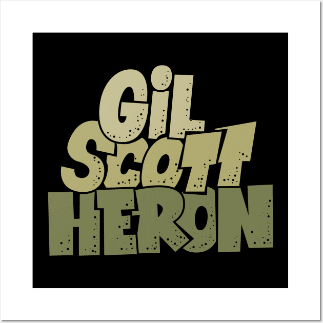 Gil Scott-Heron - Soul and Jazz Legend - Poet and Spoken Word Artist Wall Art by Boogosh